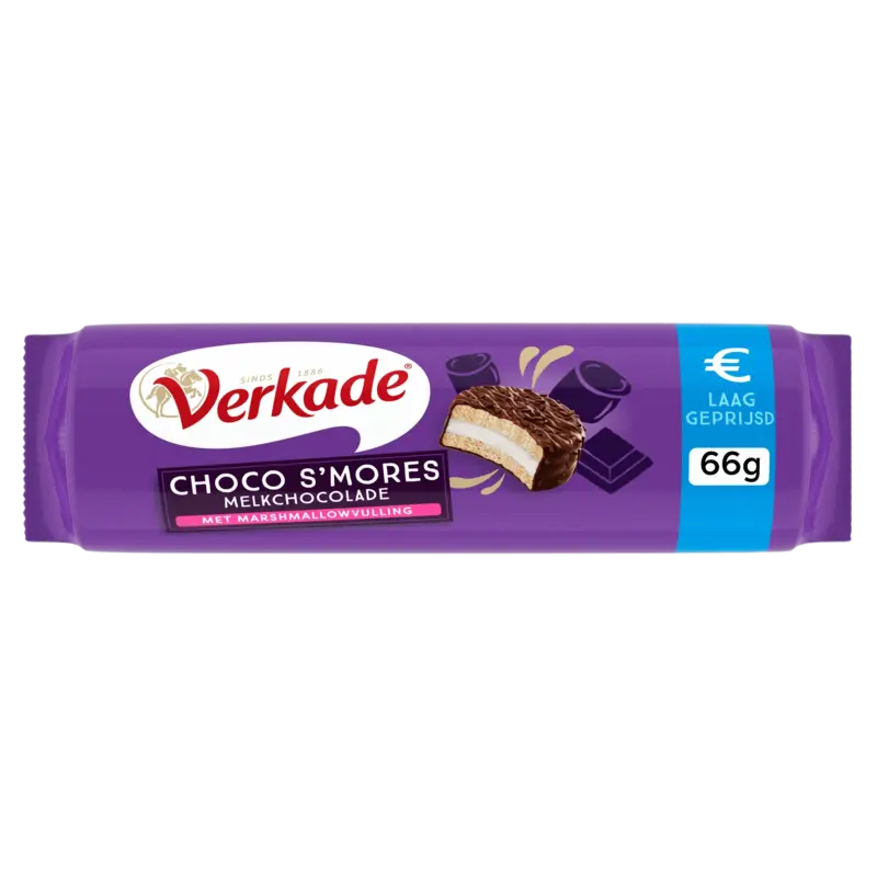 Verkade Choco s'mores melkchocolade marshmallow