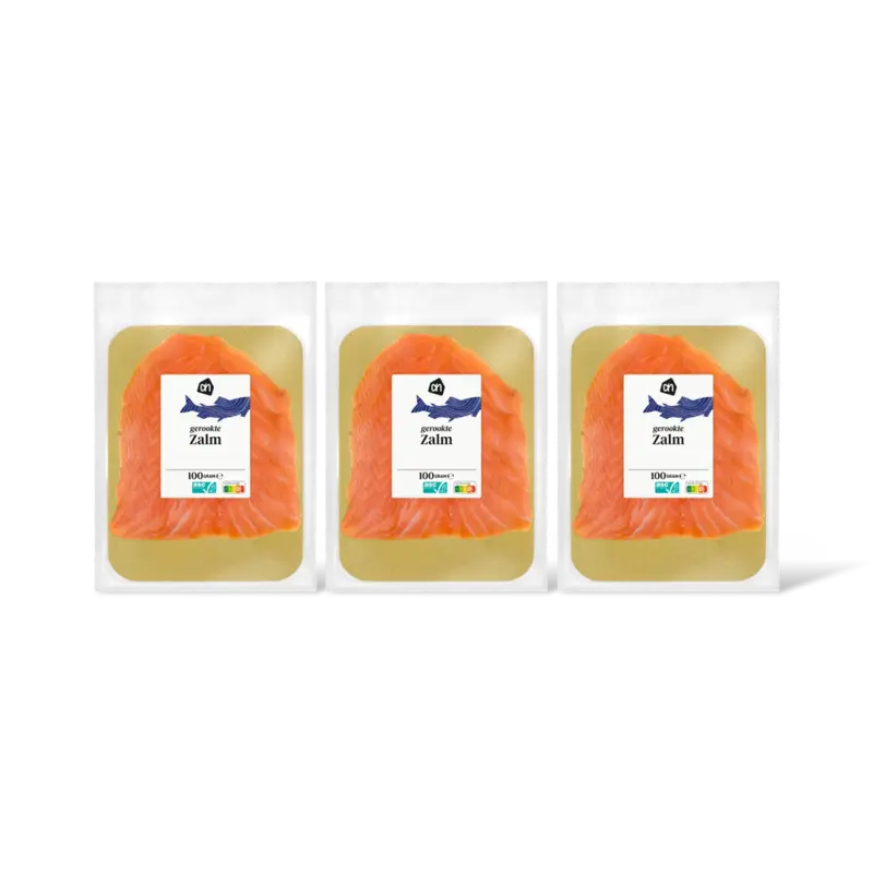 AH Gerookte zalmfilet 3-pack