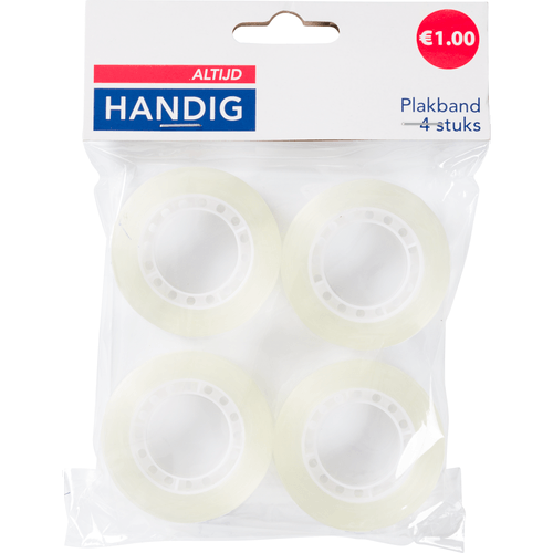 Altijd handig Plakband 4 rollen 18mm 30 mtr