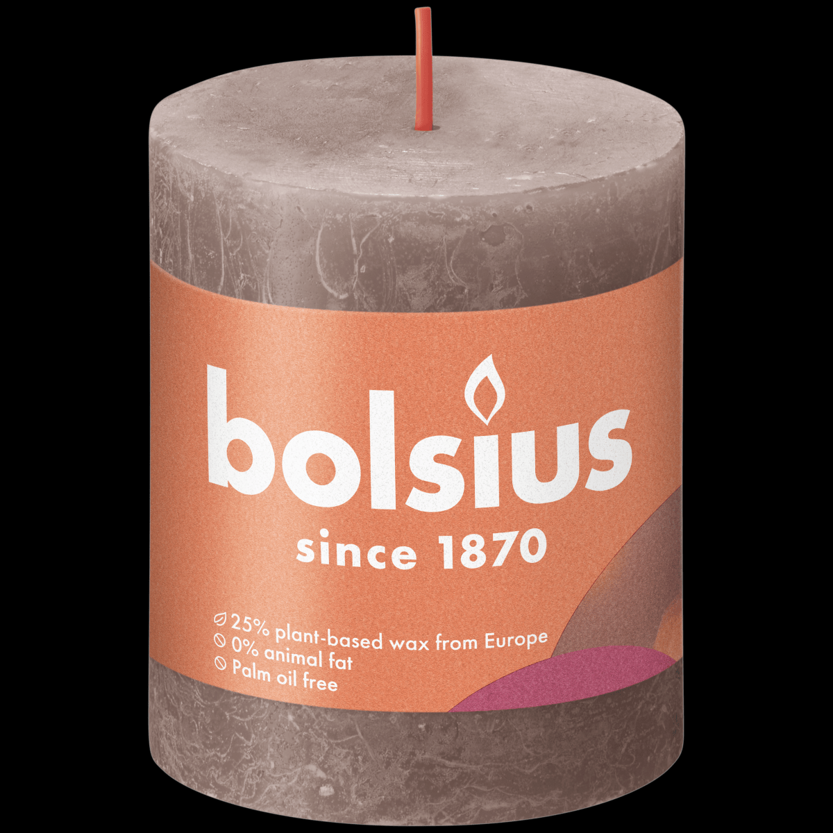 Bolsius Rustiek stompkaars 80/68 Rustic Taupe