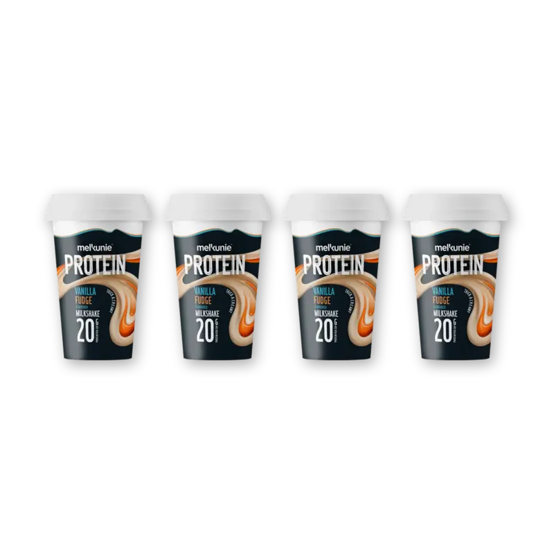 Melkunie Protein milkshake vanille fudge 4-pack