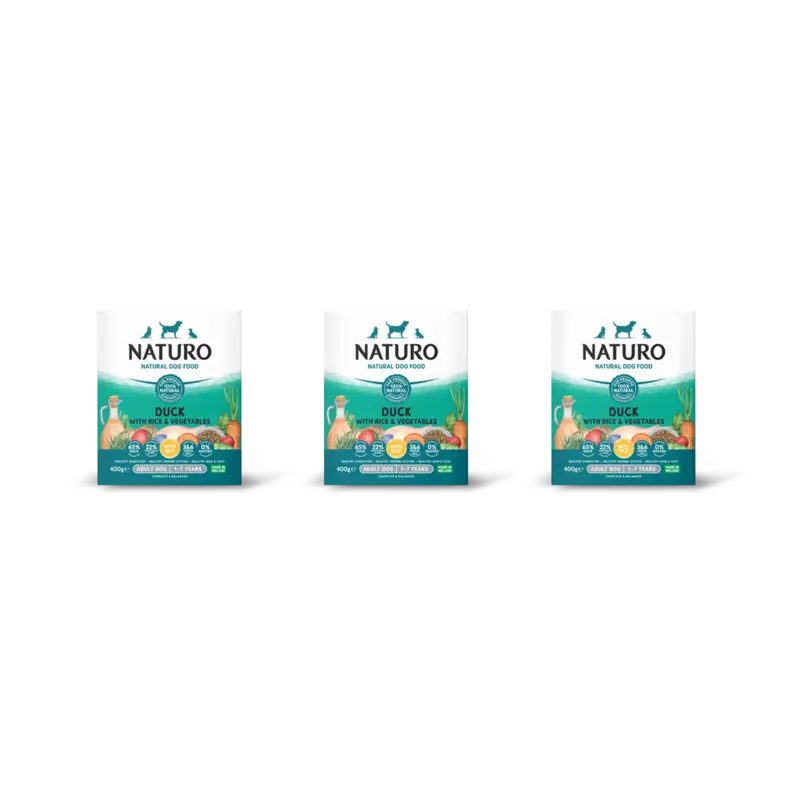 Naturo Eend en rijst voor de hond 3-pack