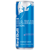 Red Bull energy drink sea blue edition