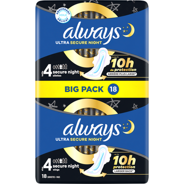 Always Ultra  Maandverbanden Secure Night (maat 4)