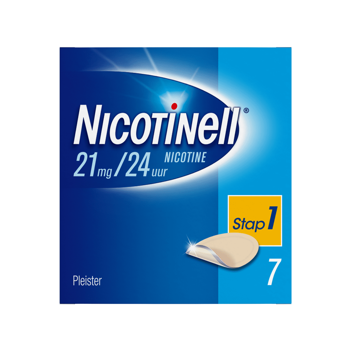 Nicotinell Pleisters 21 MG Stoppen met Roken Stap 1 7 stuks