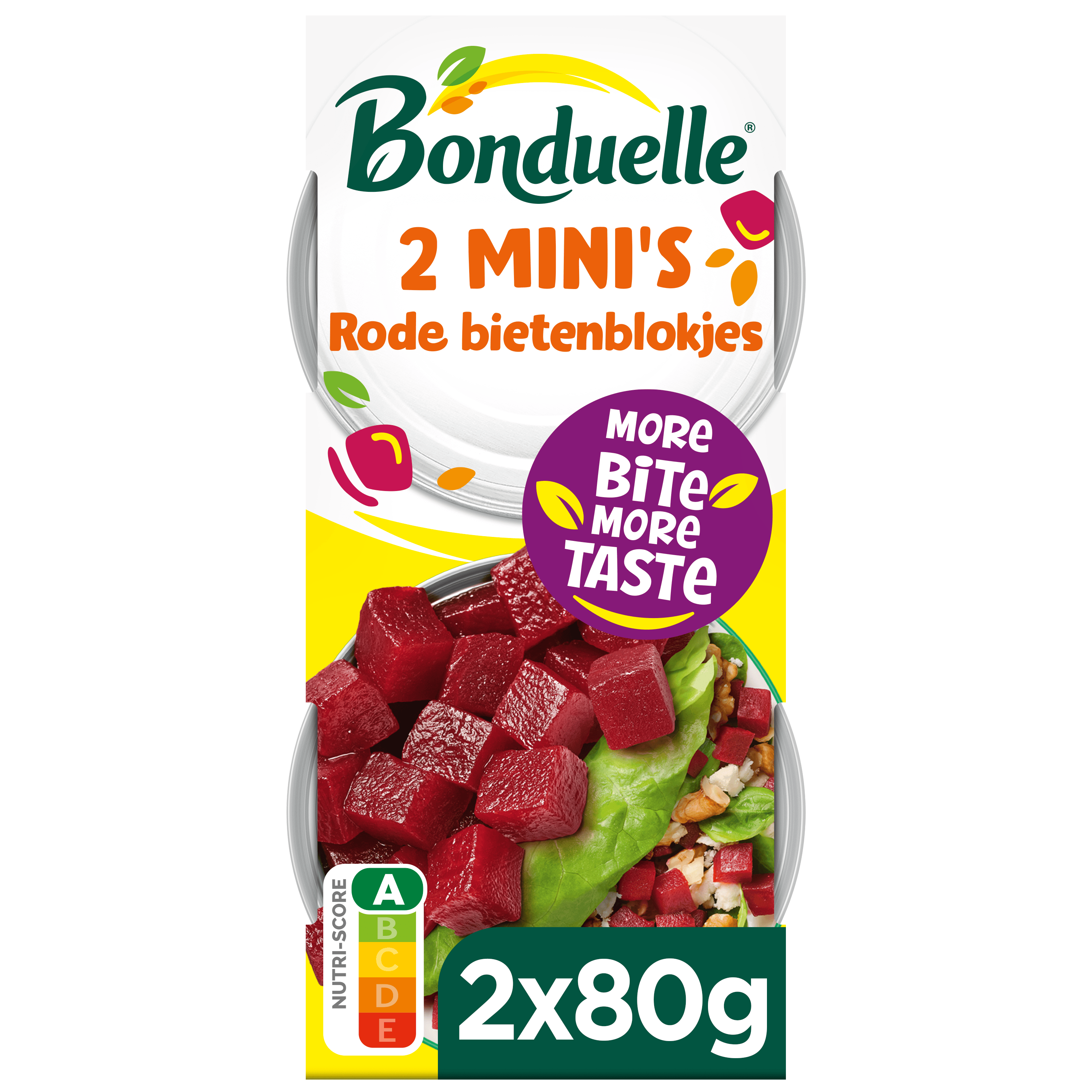 Bonduelle Rode bietenblokjes 2 mini's