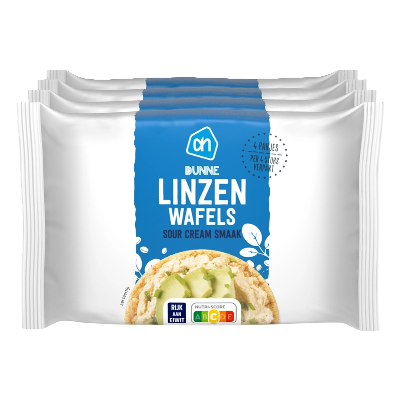 AH Dunne linzenwafels sourcream smaak 4pack