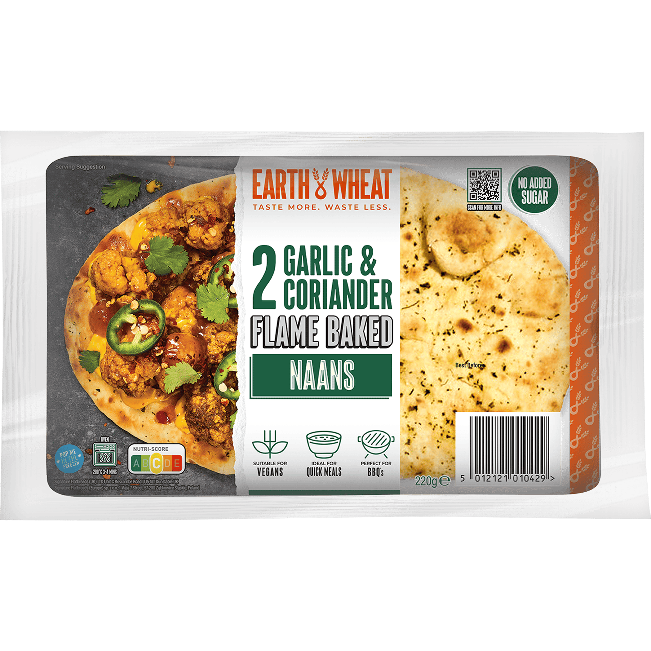 Earth & Wheat Naanbrood knoflook koriander