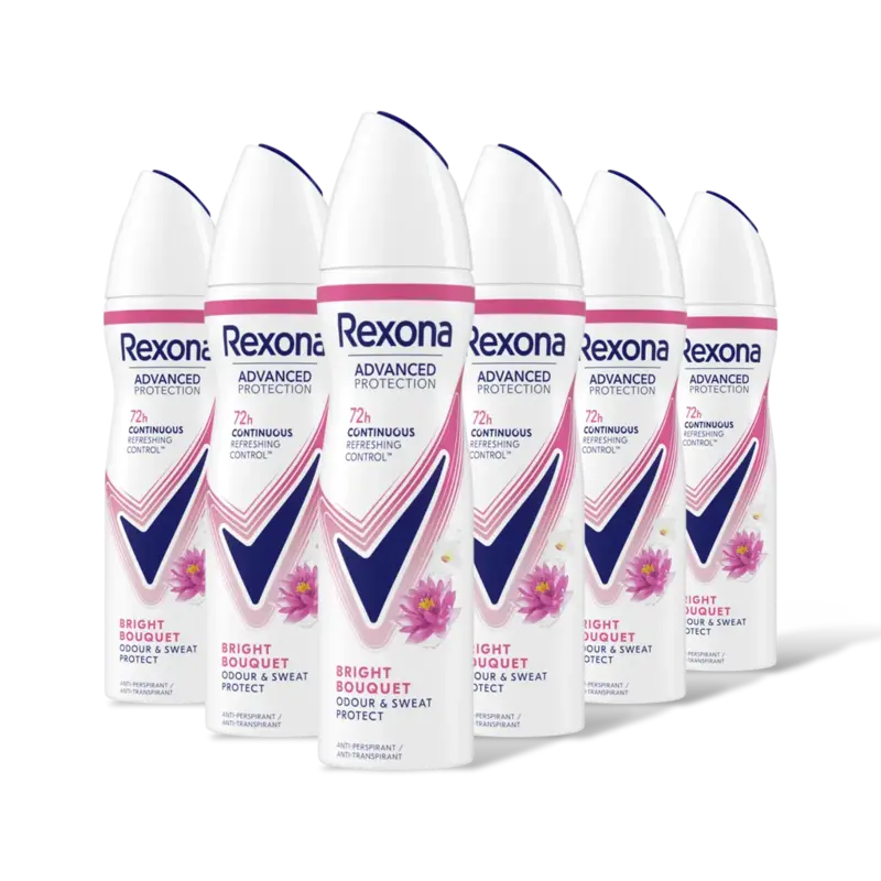 Rexona Women deo spray 72h bright bouquet 6pack