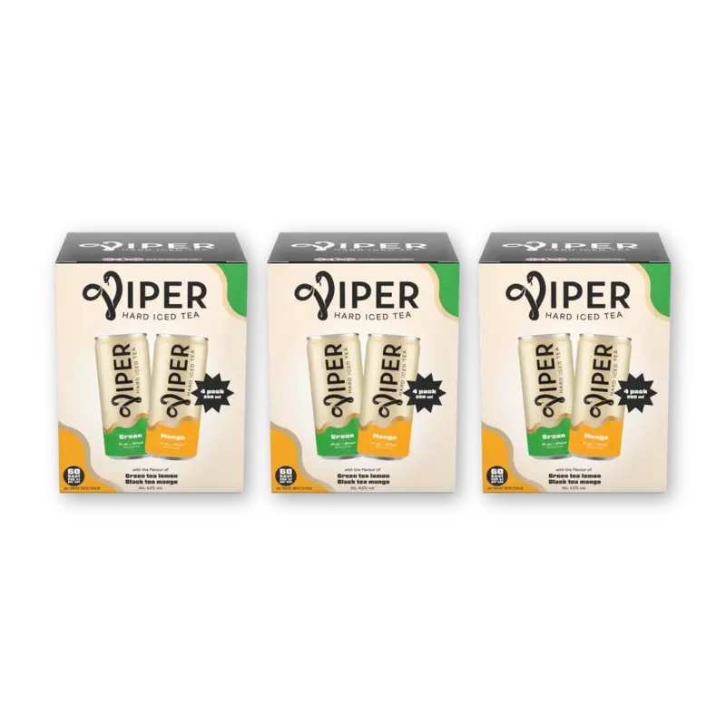 Viper Hard iced tea green & mango 12-pack