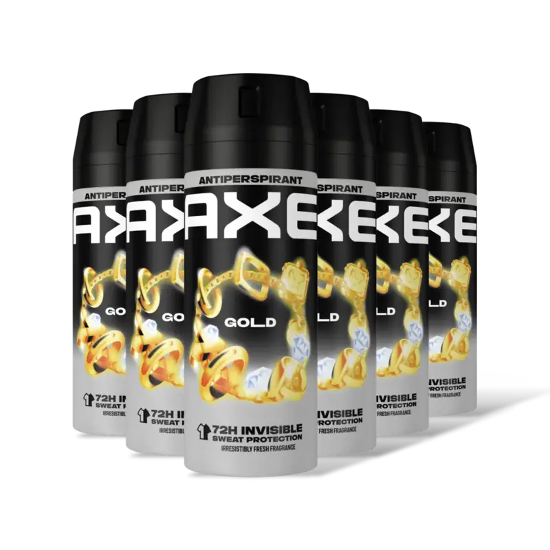 Axe Gold anti-transpirant spray 6-pack