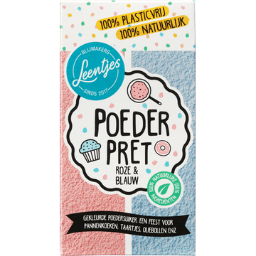 Leentjes Poeder Pret Roze & Blauw 120 g