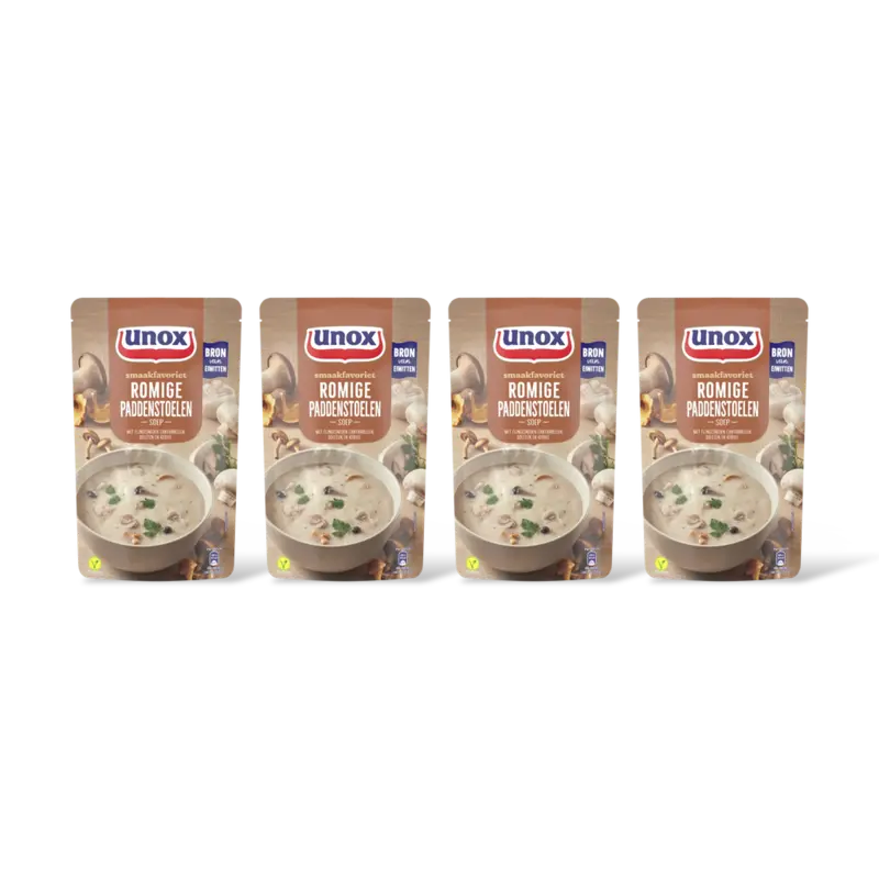 Unox Unox Romige Paddenstoelensoep 4-pack
