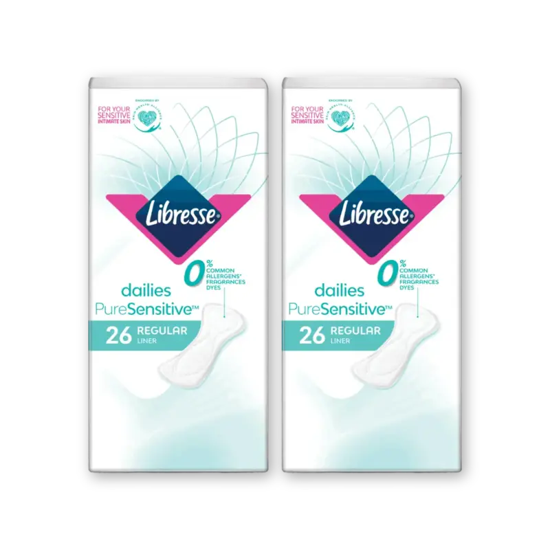 Libresse Pure sensitive regular inlegkruisjes 2pk