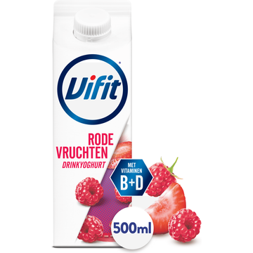 Vifit drinkyoghurt rode vrucht 500 ml