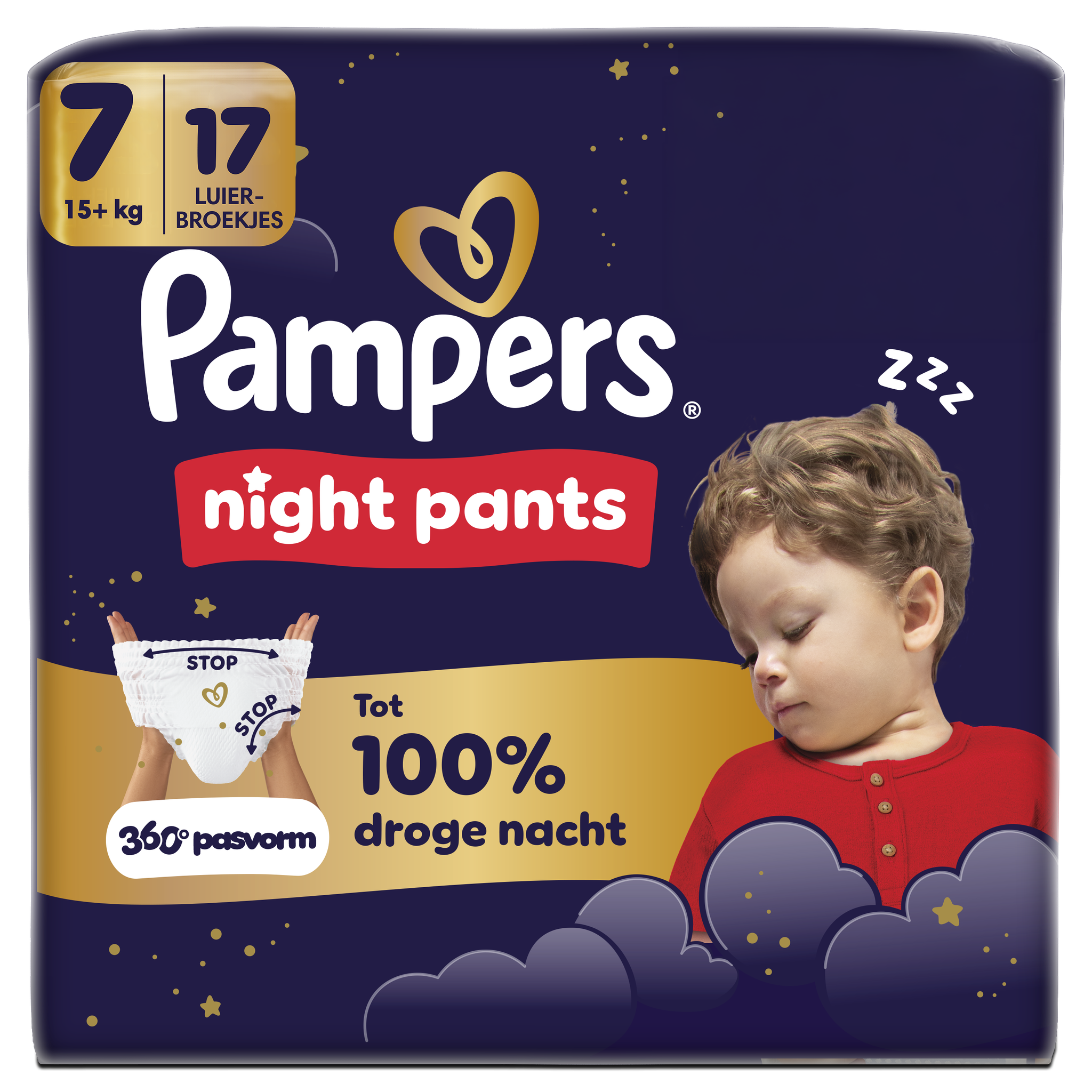 Pampers Baby Dry Night Pants Luierbroekjes Maat 7 15+ kg 17 stuks