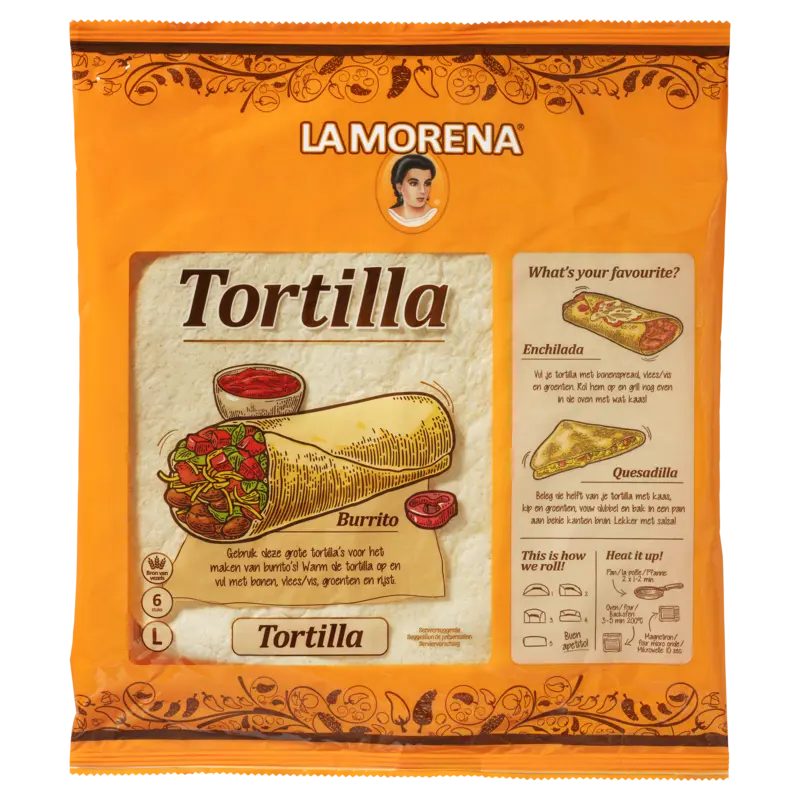 La Morena Tortilla wraps original large