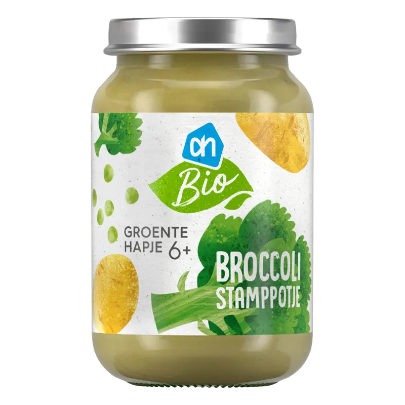 AH Biologisch Groentehapje broccoli stamppotje 6+