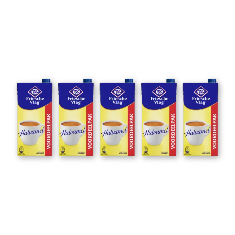 Friesche Vlag Halvamel voordeelverpakking 5-pack