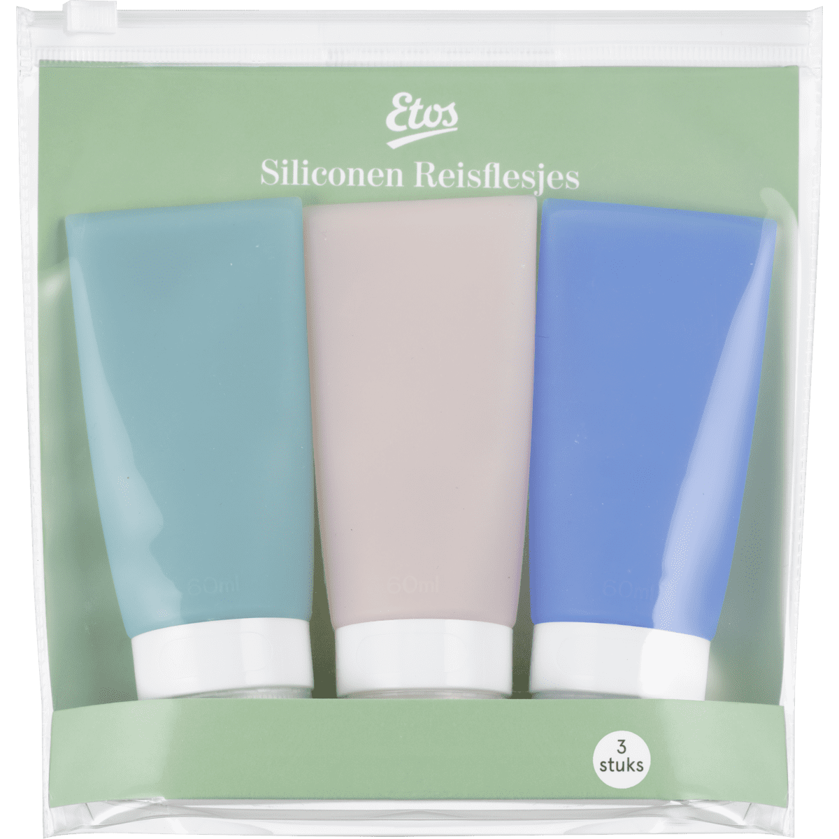 Etos Sillicone Reisflesjes 3 stuks
