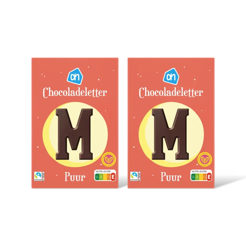 AH Chocoladeletter puur 2-pack