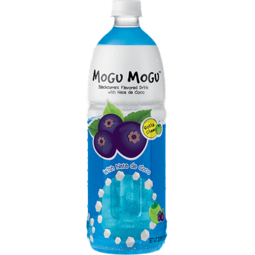 Mogu Mogu Zwarte Bessensmaak met Nata de Coco 1 L