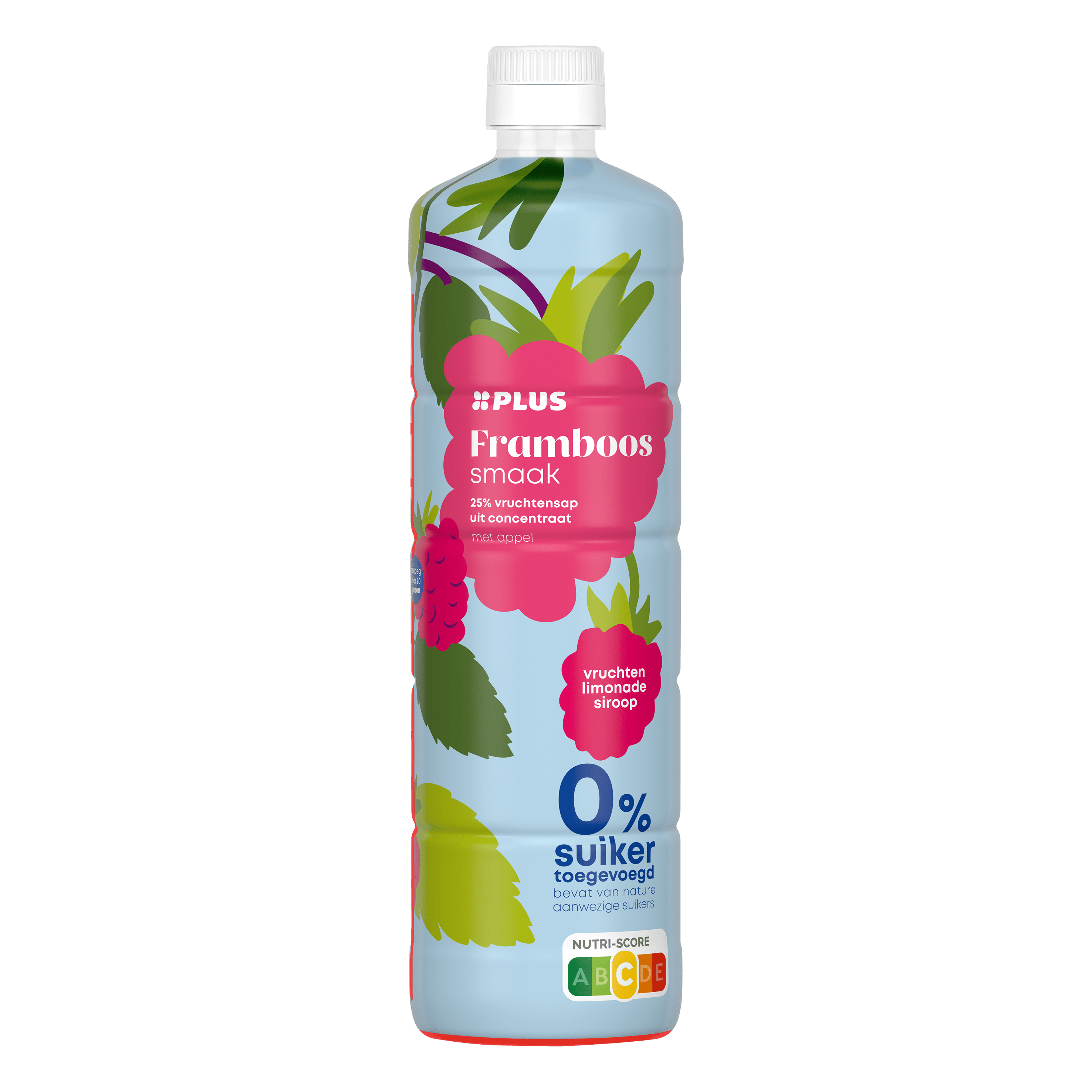 PLUS Limonadesiroop framboos zero