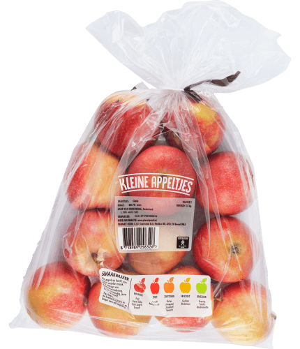 Kleine appeltjes verpakt