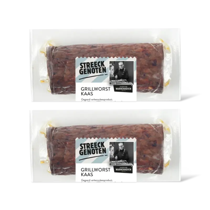 Streeckgenoten Grillworst kaas stukje 2-pack