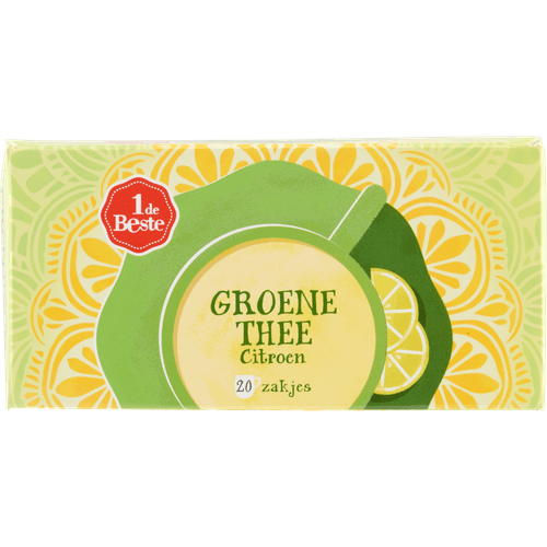 1 de Beste Groene thee citroen kop 20 zk.