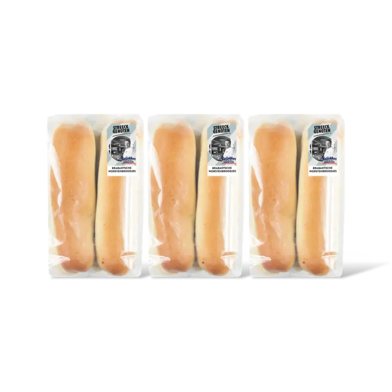Streeckgenoten Brabantsche worstenbroodjes 3-pack