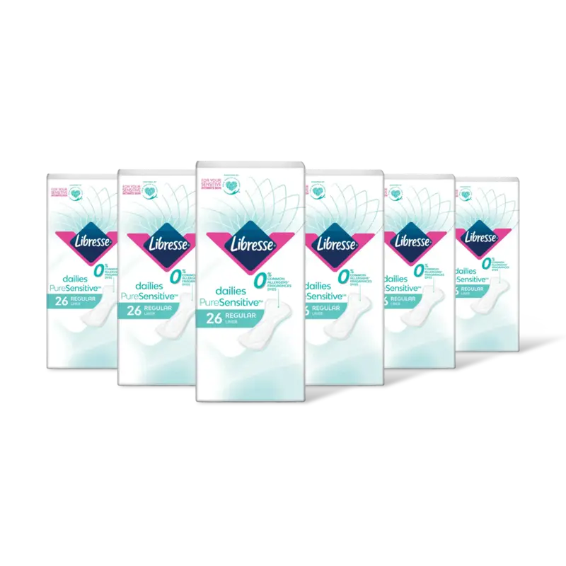 Libresse Pure sensitive regular inlegkruisjes 6pk