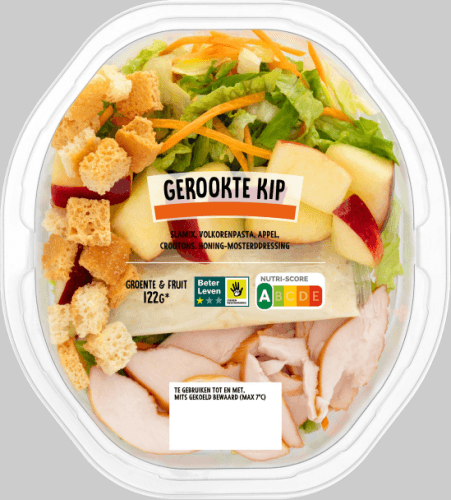 Maaltijdsalade gerookte kip