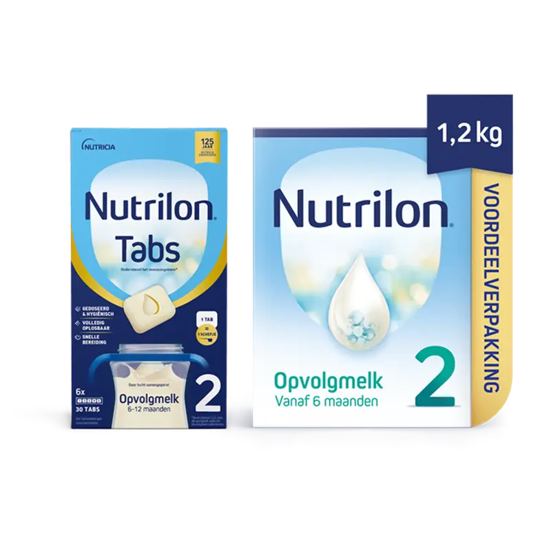 Nutrilon Tabs 2 + Opvolgmelk 2 pakket.