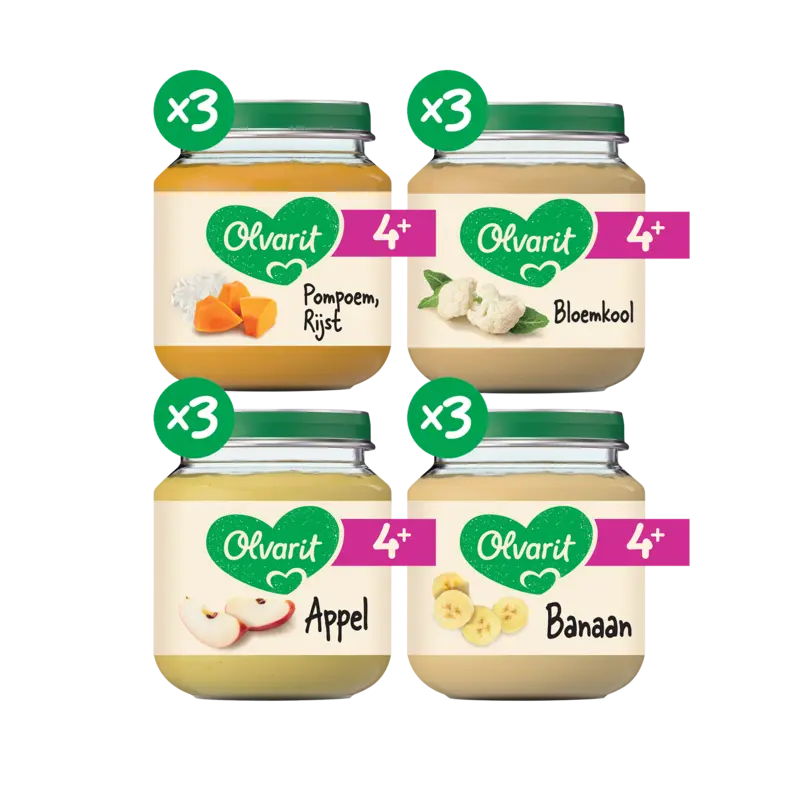 Olvarit Variatiemenu groente & fruit 4m+
