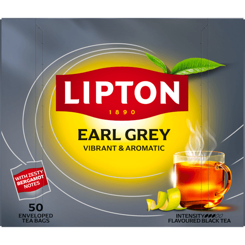 Lipton Zwarte thee rich earl grey kop 50 zk.
