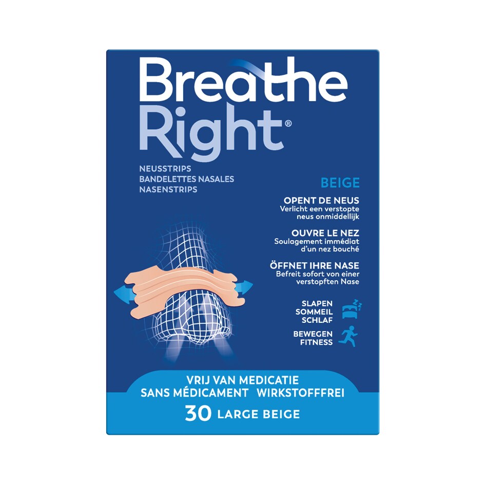 Breathe Right Neusstrips Large 30 stuks 
