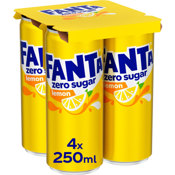 Fanta Lemon zero sugar 4 x 250 ml