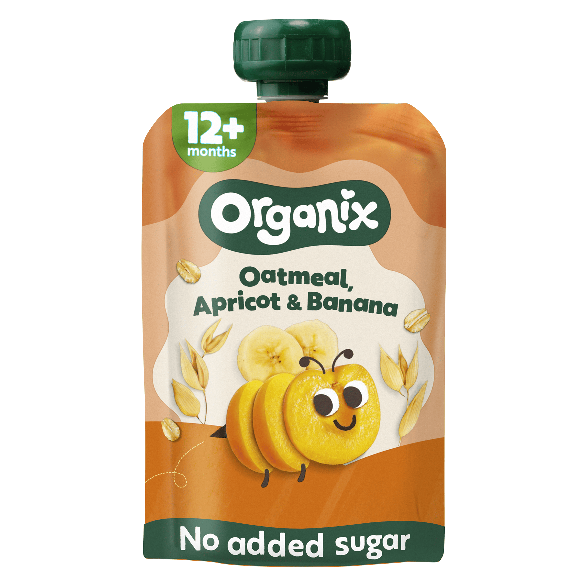 Organix Knijpfruit Haver Abrikoos Banaan 12+m