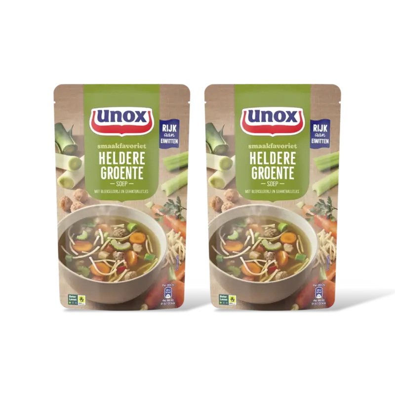 Unox Heldere groentesoep 2-pack