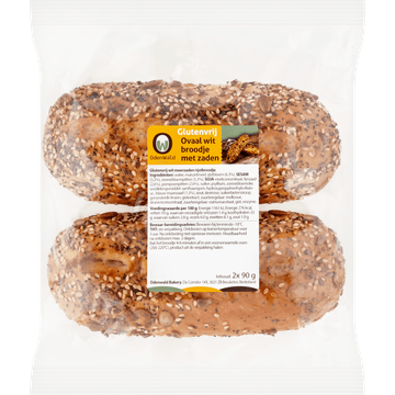 Odenwald Bakery Glutenvrij Ovaal Wit Broodje met Zaden 2 x 90 g
