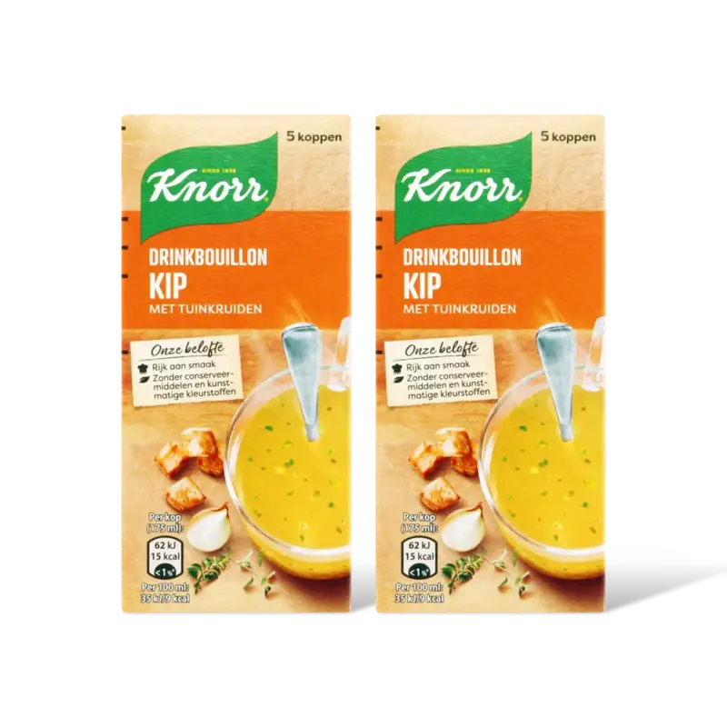 Knorr Drinkbouillon kip 2-pack