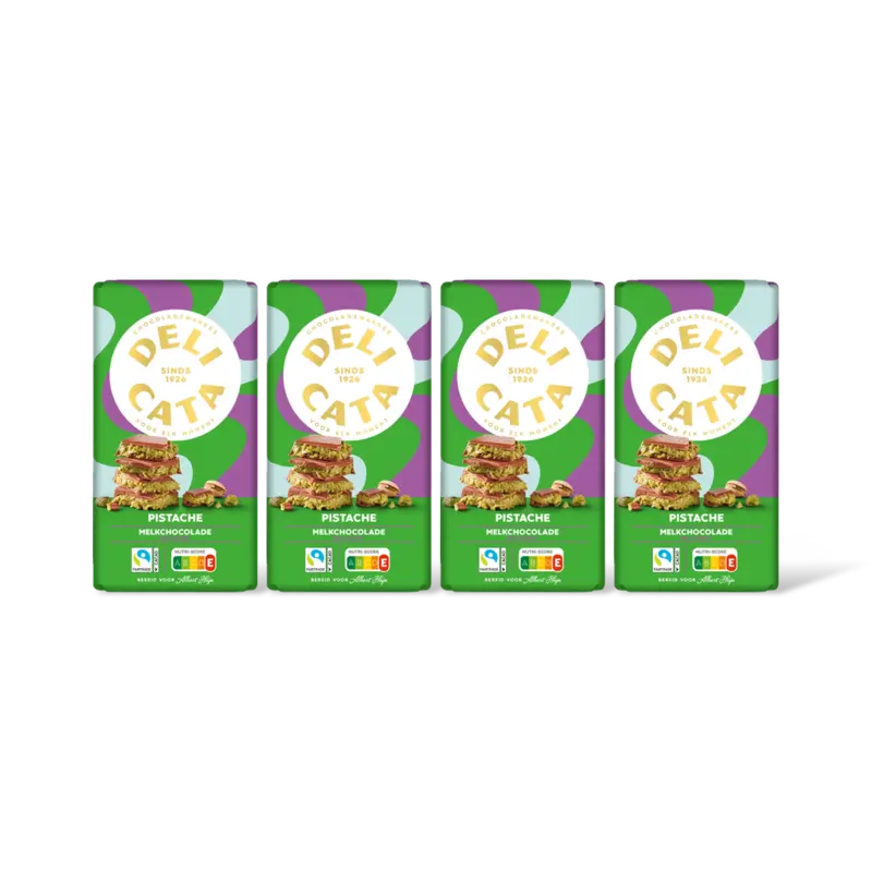 Delicata Melk met pistachevulling 4-pack