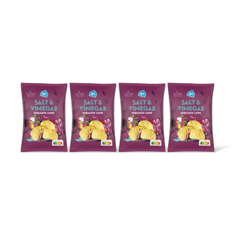 AH Robuuste chips salt & vinegar 4-pack