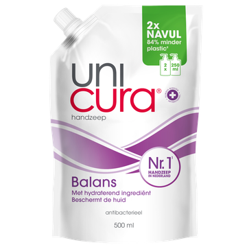 Unicura Balans Antibacteriële Handzeep Navulling 500 ML