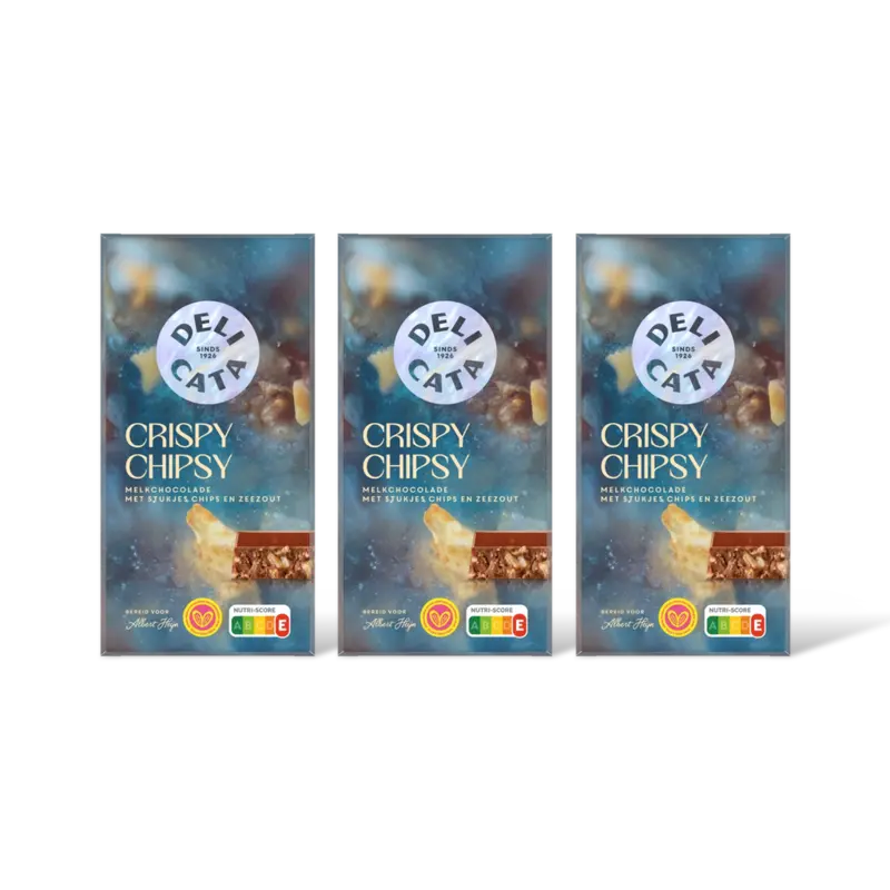 Delicata Reep crispy chipsy melkchocolade 3-pack