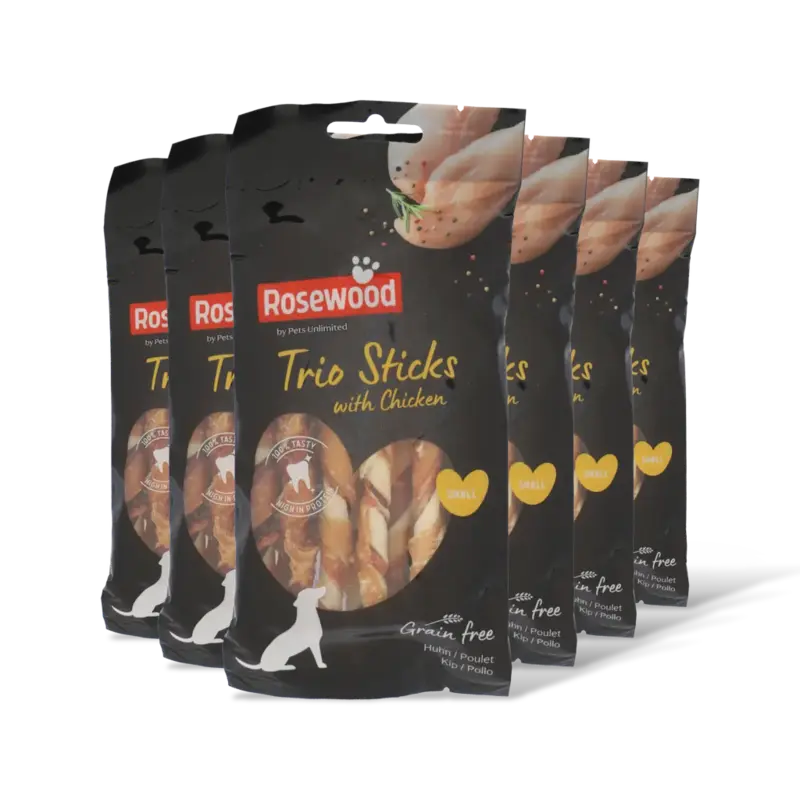 Rosewood Trio sticks with chicken small 6-pack