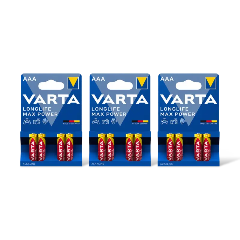 Varta Longlife max P AAA alkaline batterij 3pk