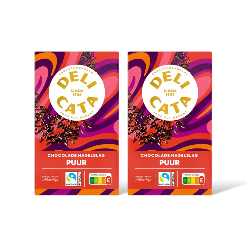 Delicata Chocolade hagelslag puur 2-pack