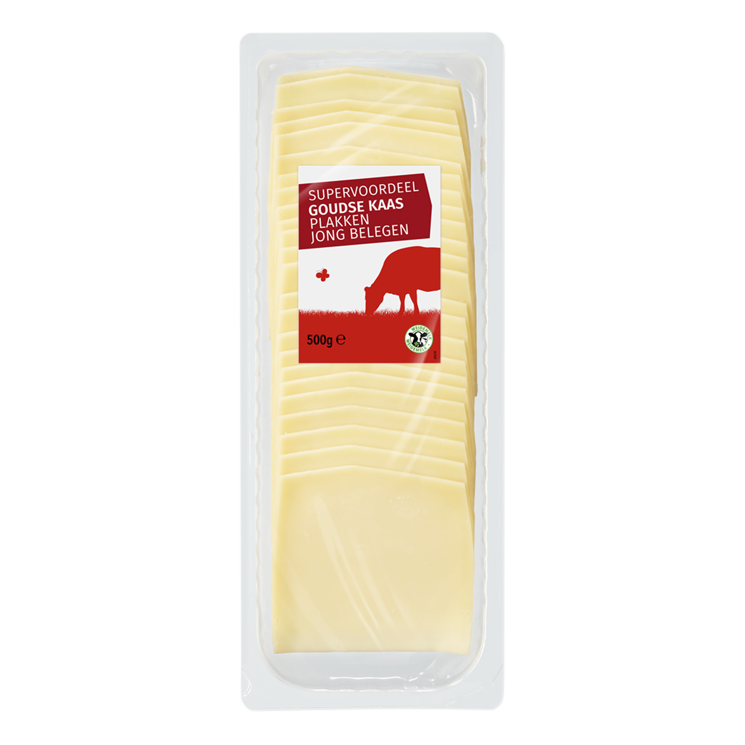 Neutraal Gouda plakken jong belegen 500 gram
